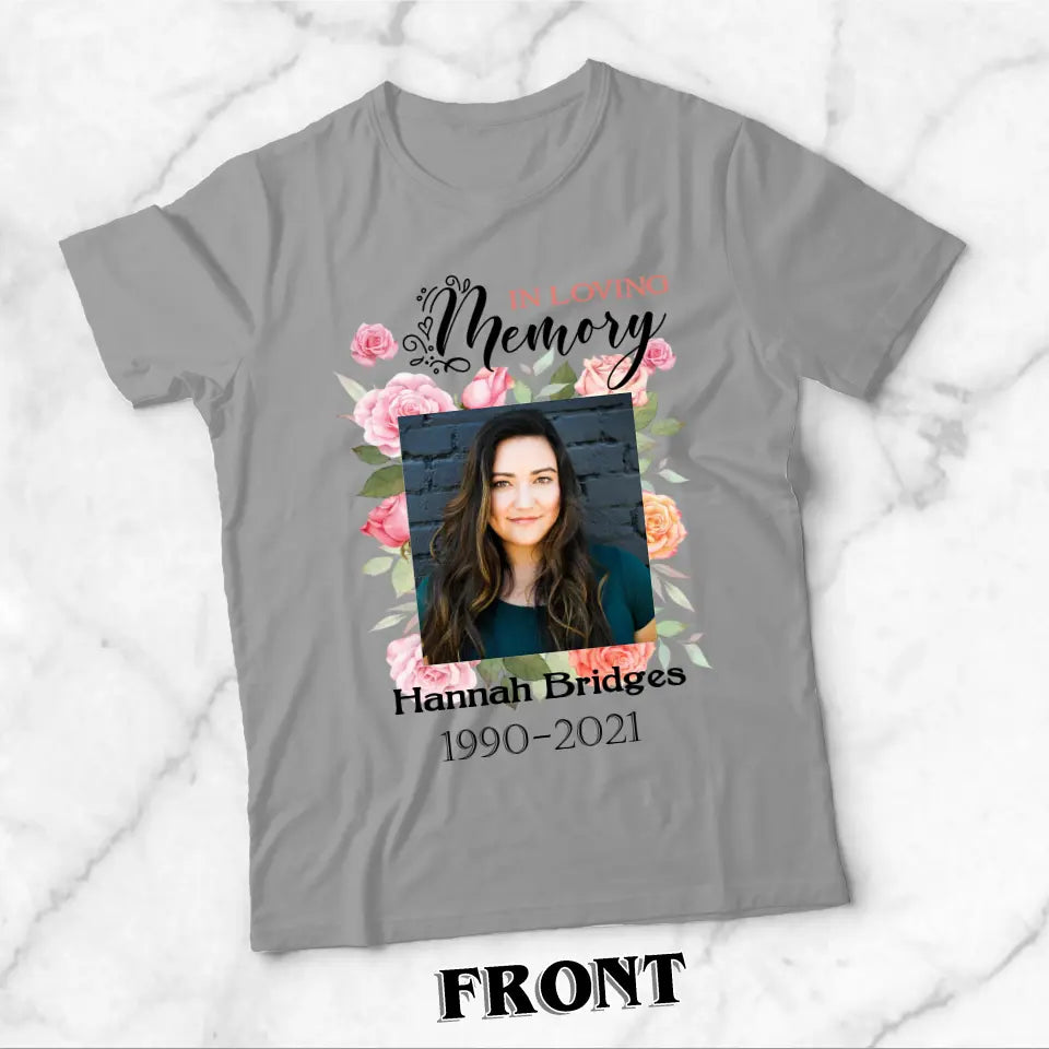 In Loving Memory Pastel Floral Roses Shirt